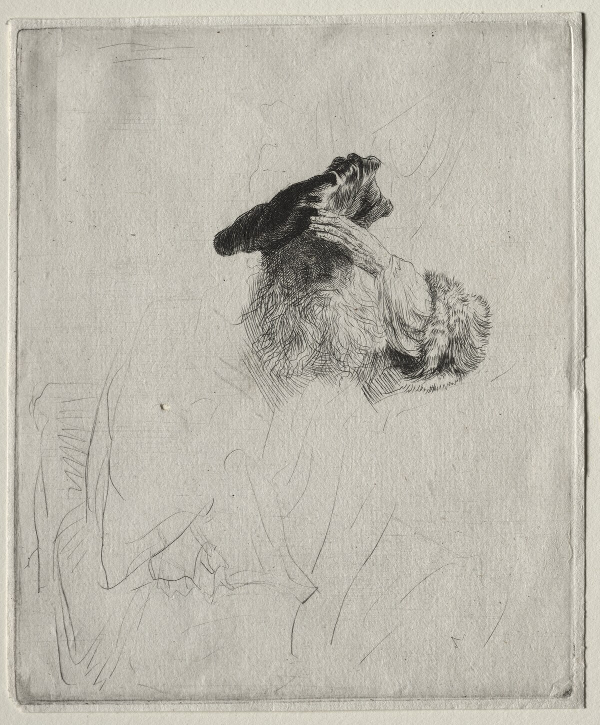 Old Man Shading His Eyes with His Hand by Rembrandt van Rijn