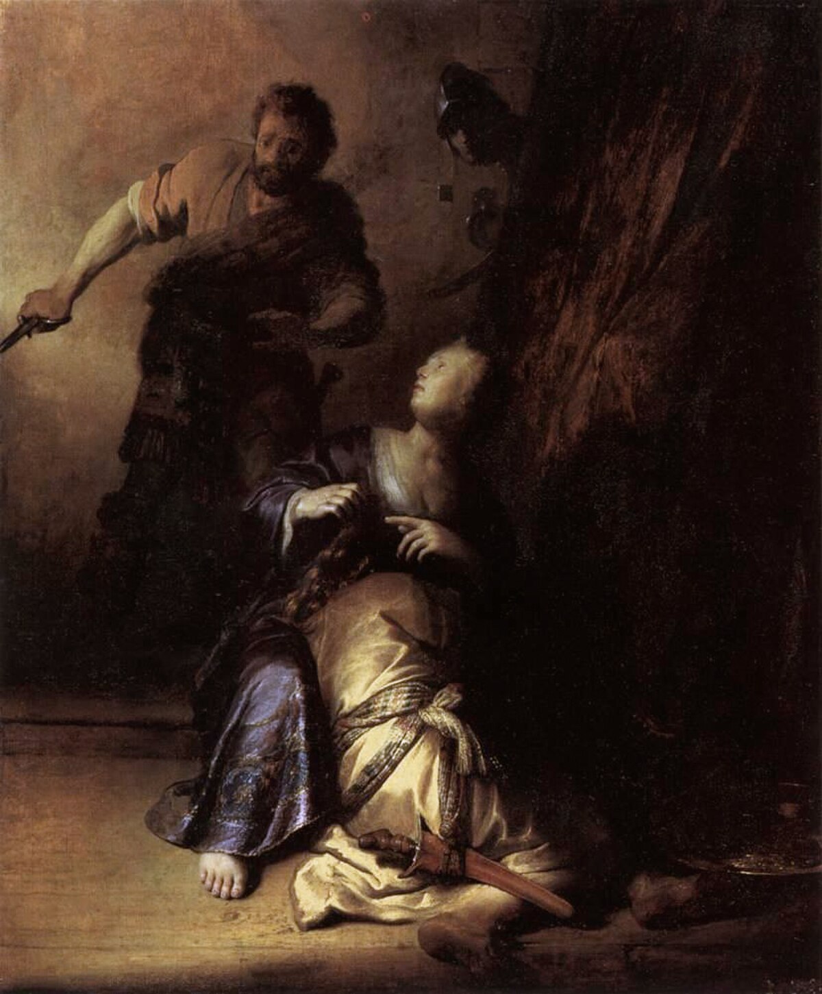 Samson And Delilah by Rembrandt van Rijn at Private Collection