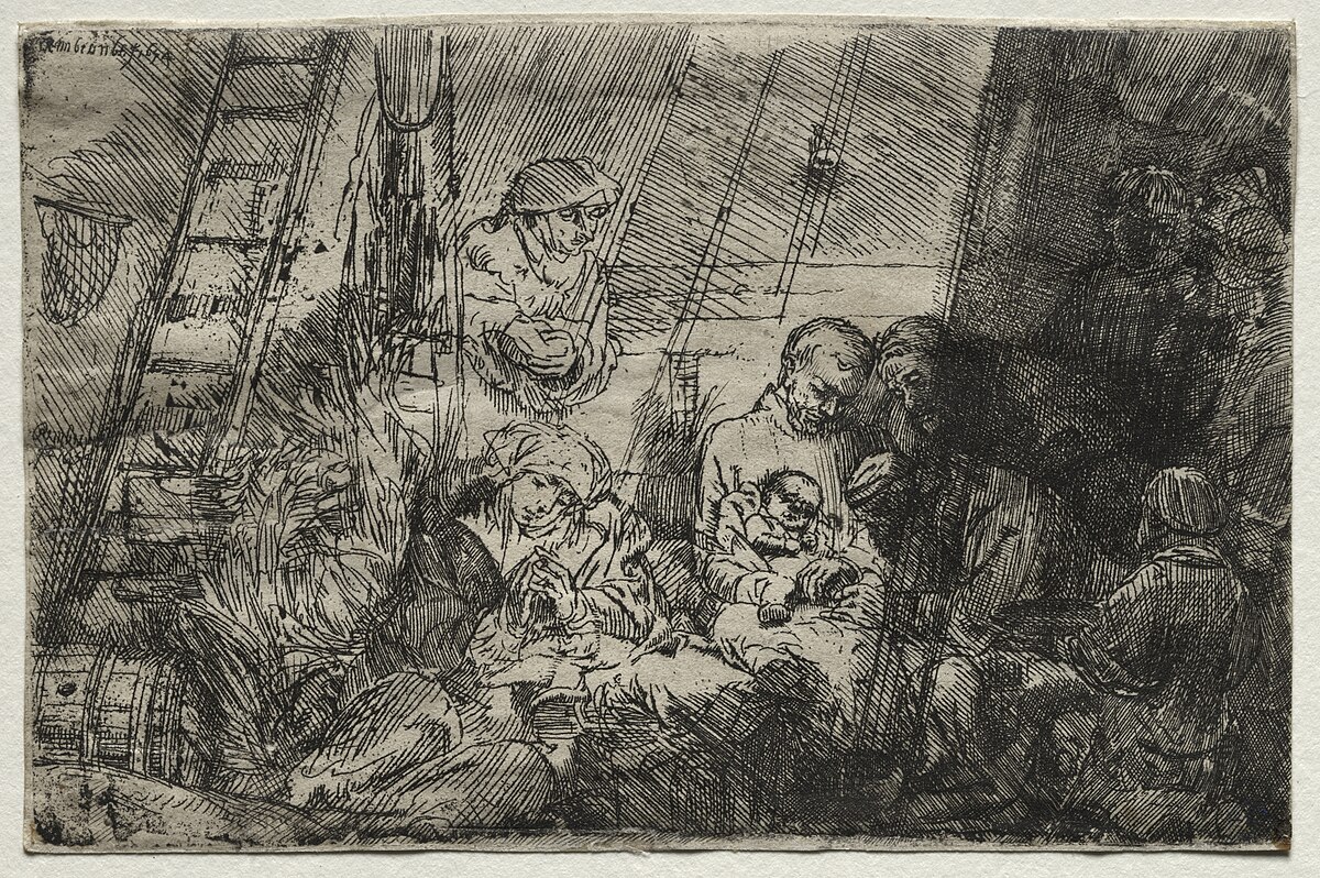 The circumcision in the stable by Rembrandt van Rijn at Cleveland Museum of Art