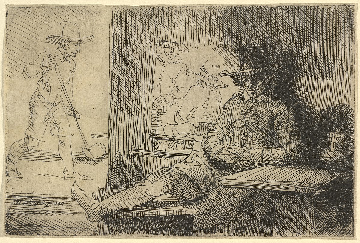 The golf player by Rembrandt van Rijn
