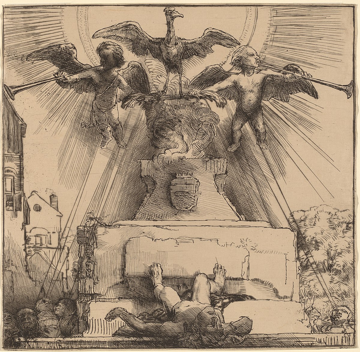 The phoenix or the statue overthrown by Rembrandt van Rijn