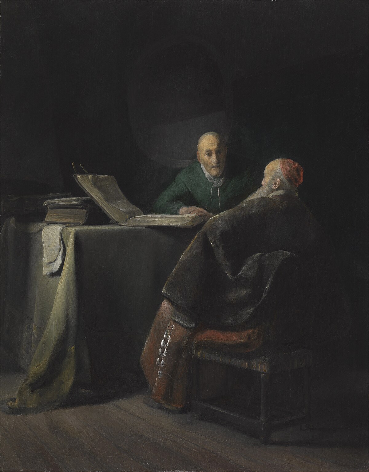 Two Old Men Disputing by Rembrandt van Rijn