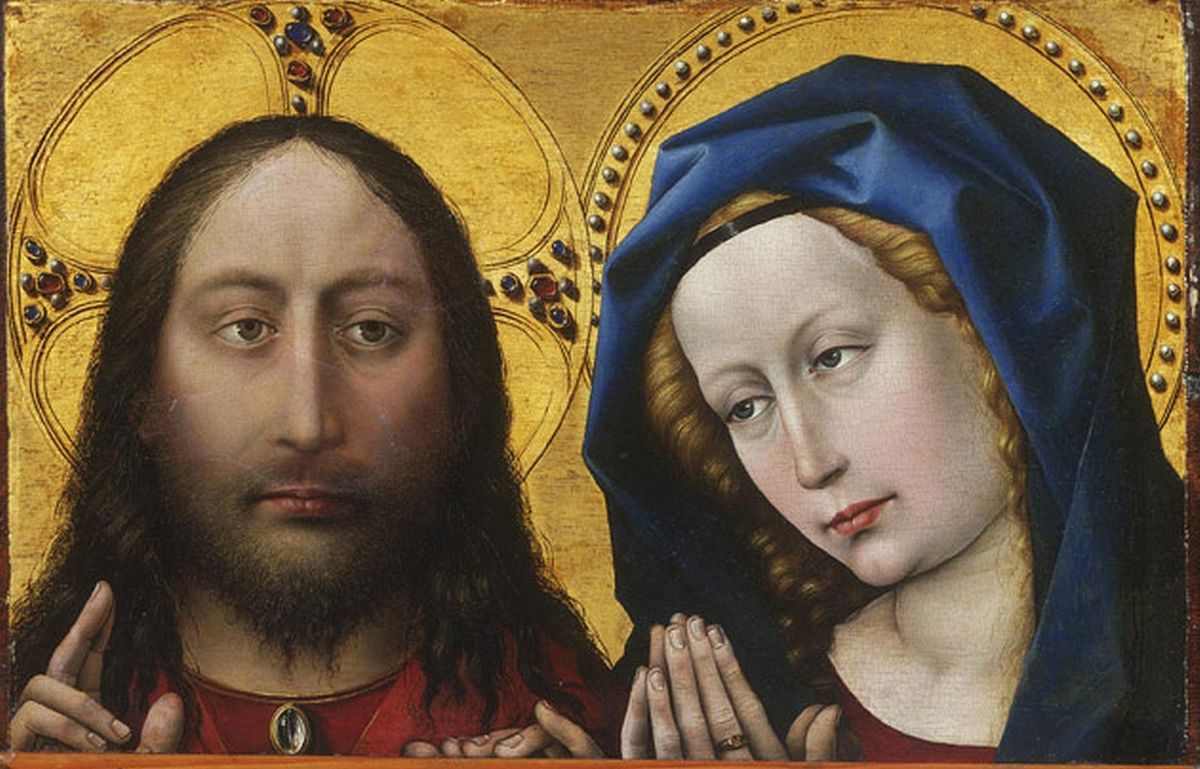 Blessing Christ and Praying Virgin by Robert Campin