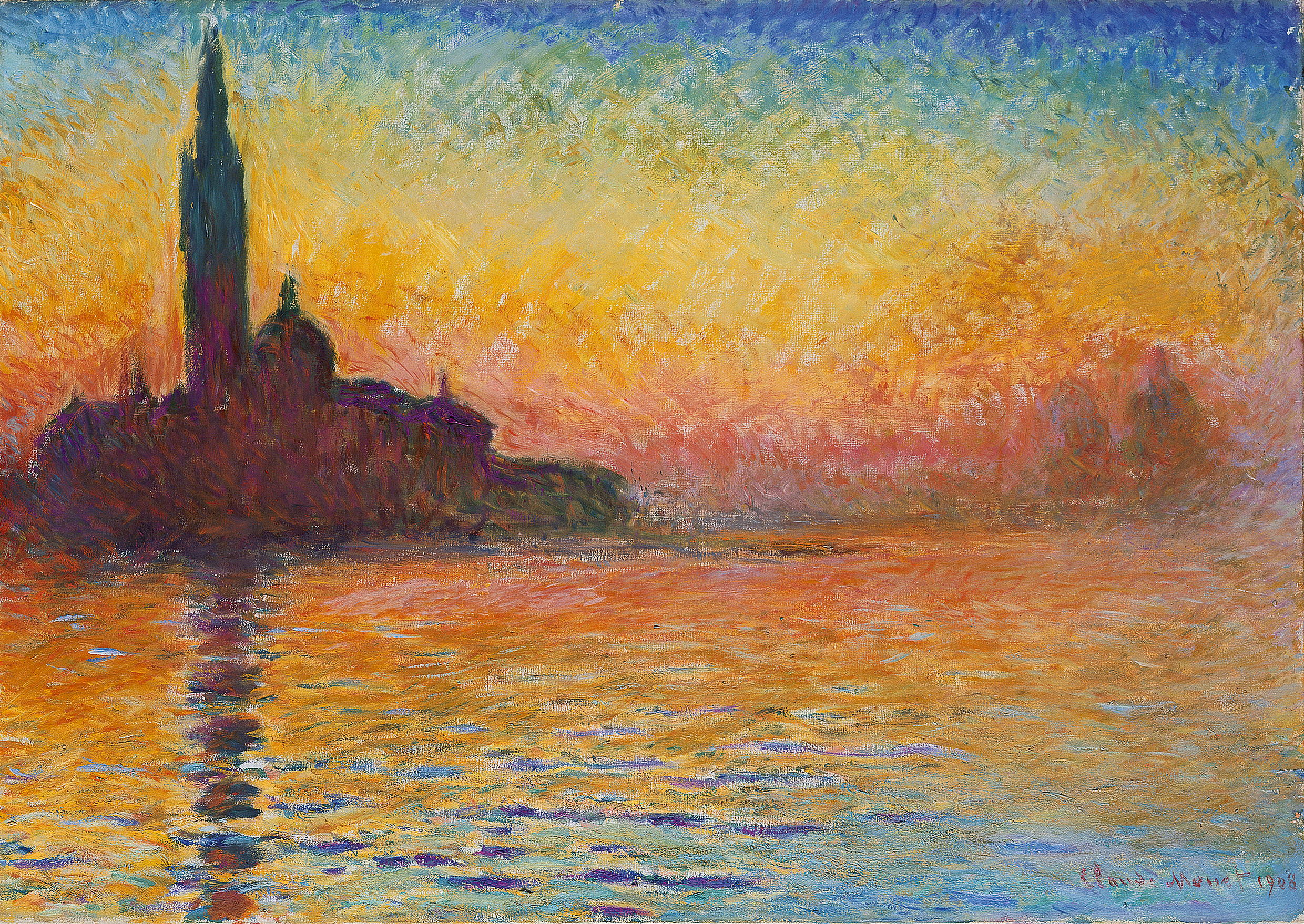 San Giorgio Maggiore at Dusk by Claude Monet (1908), Oil on canvas