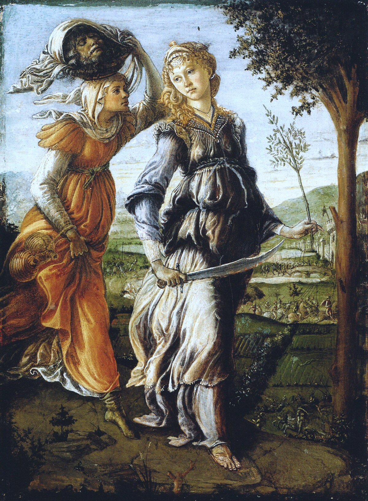 The return of Judith to Bethulia by Sandro Botticelli at Uffizi Gallery, Florence