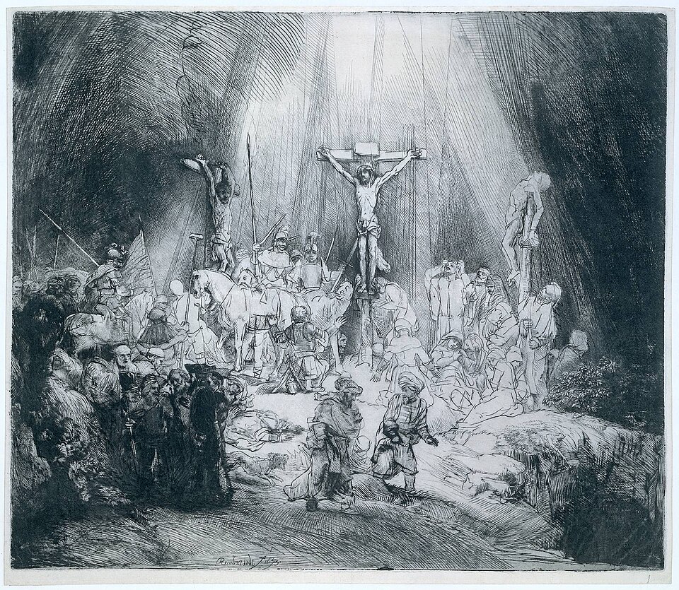 The Three Crosses by Rembrandt van Rijn