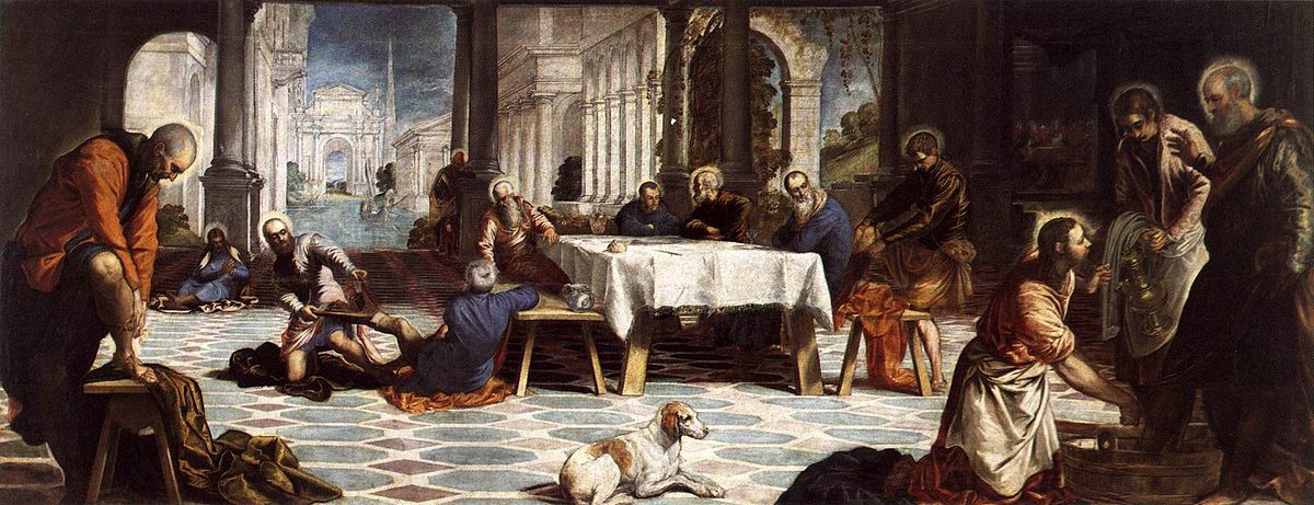 Christ Washing the Feet of His Disciples by Tintoretto