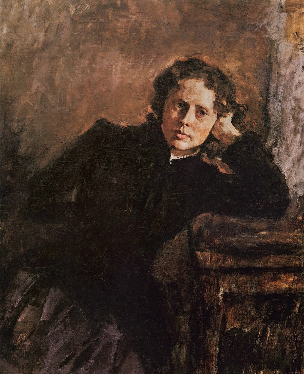 By the Window. Portrait of Olga Trubnikova by Valentin Serov