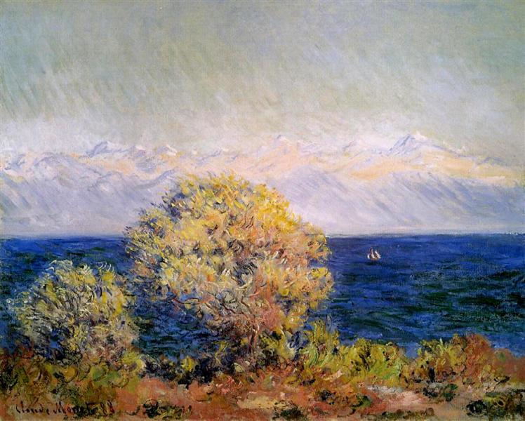 At Cap d'Antibes, Mistral Wind by Claude Monet at Courtauld Gallery