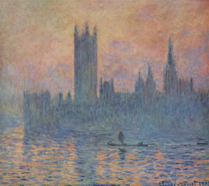 Houses of Parliament in Winter by Claude Monet at Musée d'Orsay