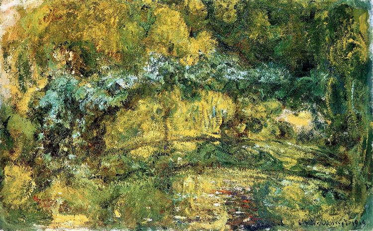 The Japanis Bridge (Footbridge over the Water-Lily Pond) by Claude Monet
