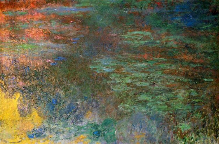 Water Lily Pond, Evening (right panel) by Claude Monet at The Metropolitan Museum of Art