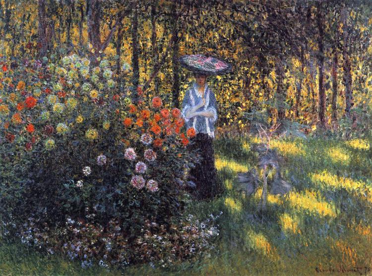 Woman with a Parasol in the Garden in Argenteuil by Claude Monet