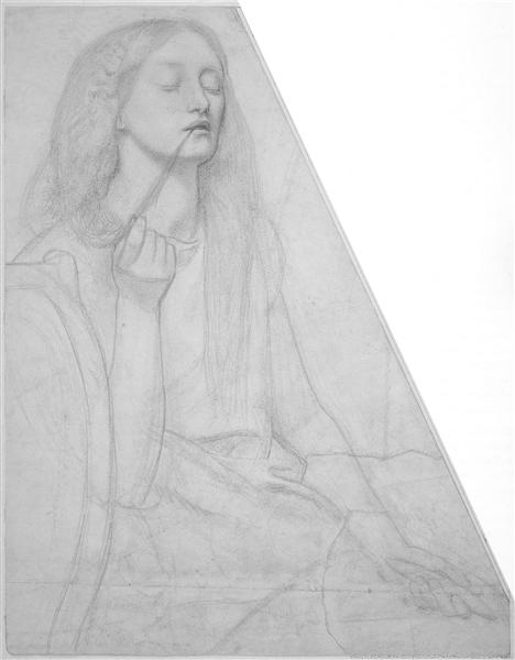 The Return of Tibullus to Delia study for Delia by Dante Gabriel Rossetti