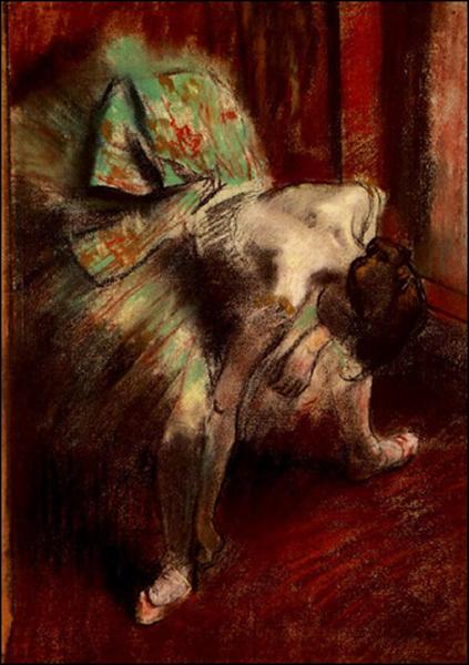 Dancer in Green Tutu by Edgar Degas