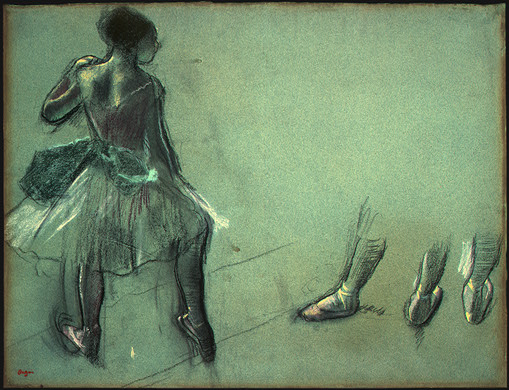 Dancer Seen from Behind and 3 Studies of Feet by Edgar Degas