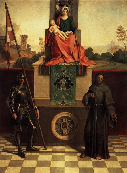 Madonna and Child with Saints Liberale and Francis (The Castelfranco Madonna) by Giorgione at Duomo di Castelfranco Veneto, Castelfranco Veneto