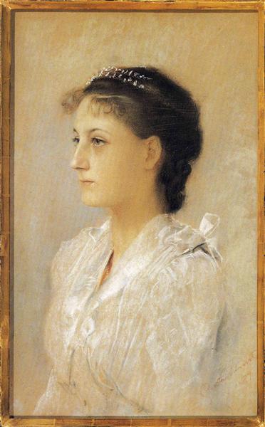 Emilie Flöge, Aged 17 by Gustav Klimt