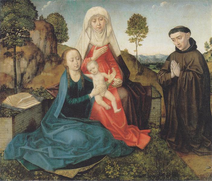 Virgin and Child With St. Anne and a Franciscan donor by Hugo van der Goes