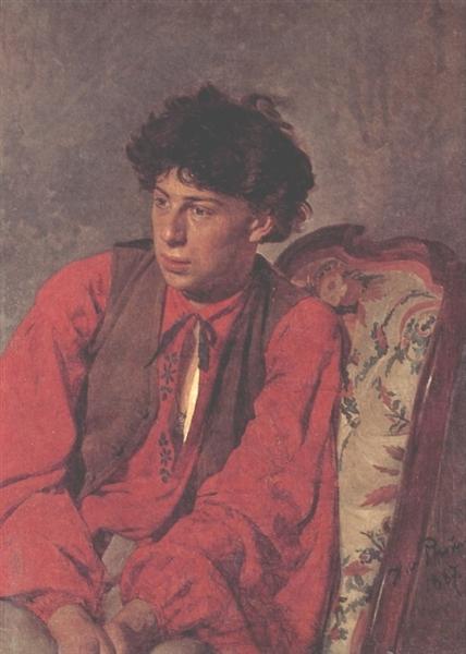 Portrait of V. E. Repin, the Artist's brother by Ilya Repin