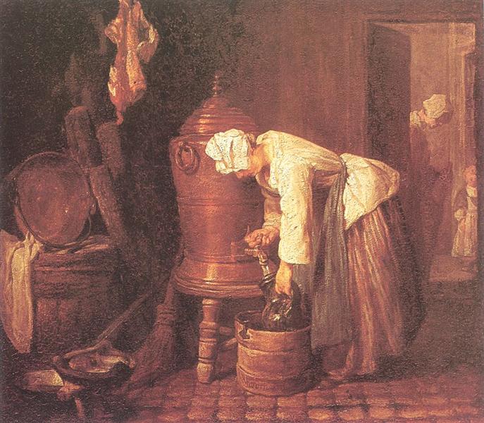 Woman Drawing Water from an Urn by Jean-Baptiste-Siméon Chardin