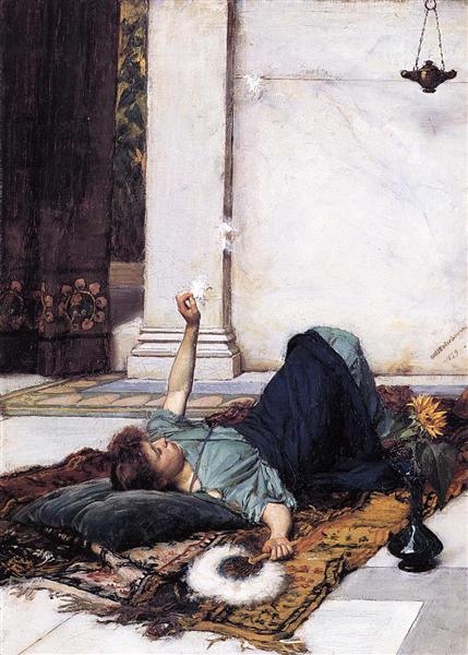 It's Sweet Doing Nothing by John William Waterhouse