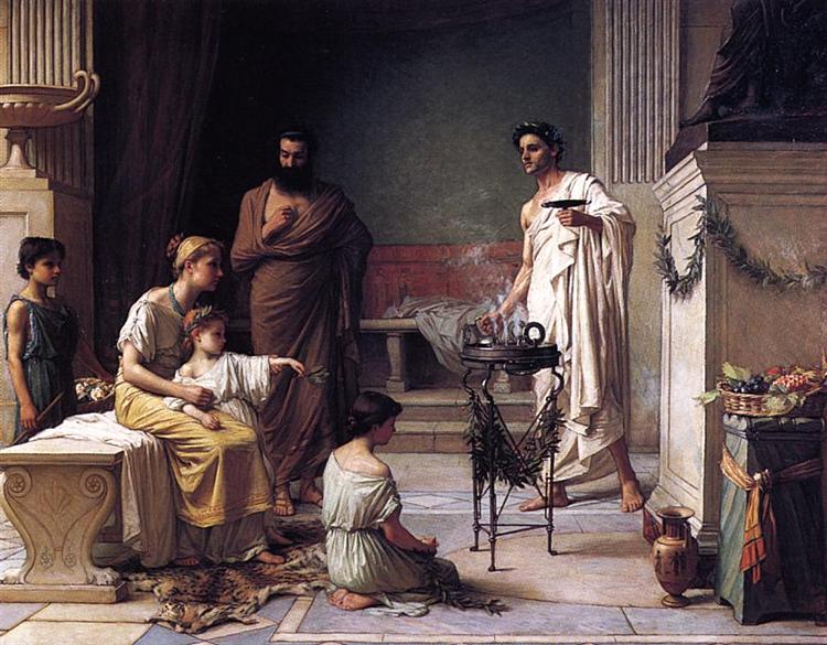 The Visit of a Sick Child to the Temple of Aesculapius by John William Waterhouse