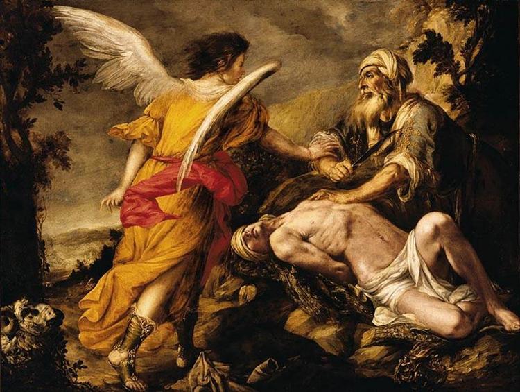 The Sacrifice of Isaac by Juan de Valdés Leal at Private Collection