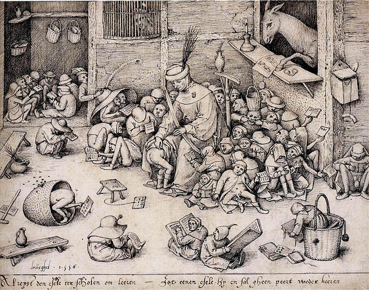The Ass in the School by Pieter Bruegel the Elder