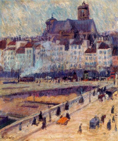 The Louis-Philippe Bridge and the Saint Gervais Church by Raoul Dufy