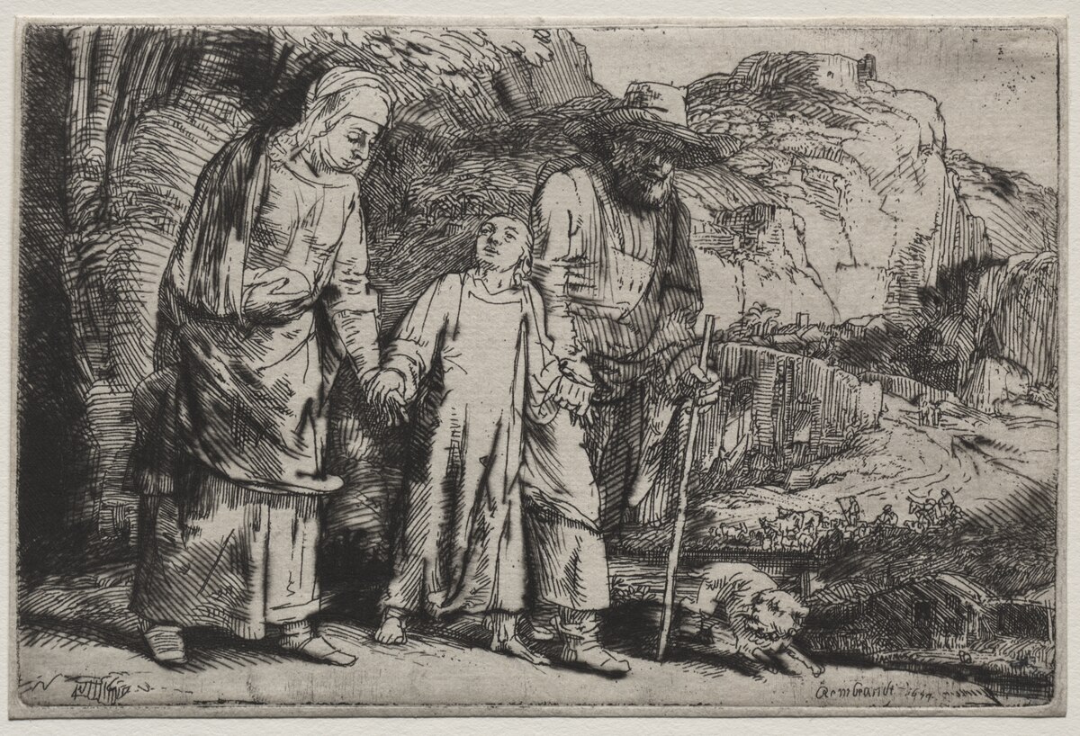Christ returning from the Temple with his parents by Rembrandt van Rijn at Cleveland Museum of Art