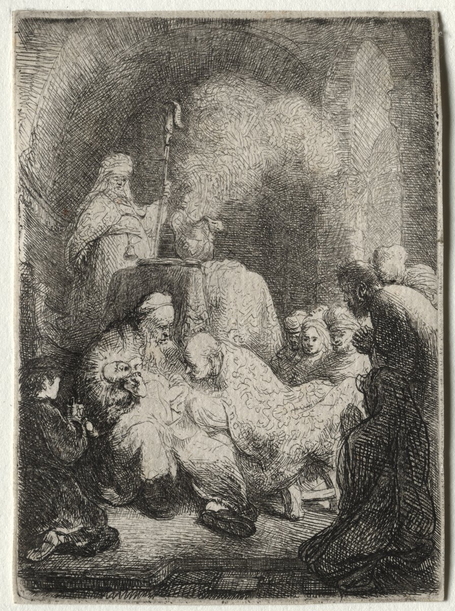 The circumcision small plate by Rembrandt van Rijn at Cleveland Museum of Art