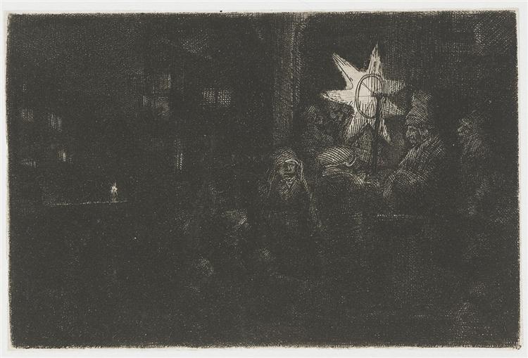 The star of the kings by Rembrandt van Rijn