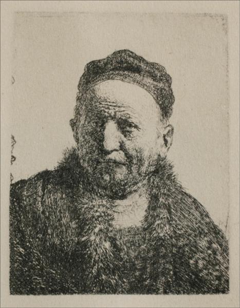 Head and Bust, Full Face by Rembrandt van Rijn at State Hermitage Museum