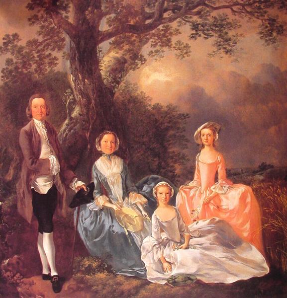 Mr. and Mrs. John Gravenor and their Daughters, Elizabeth and Ann by Thomas Gainsborough
