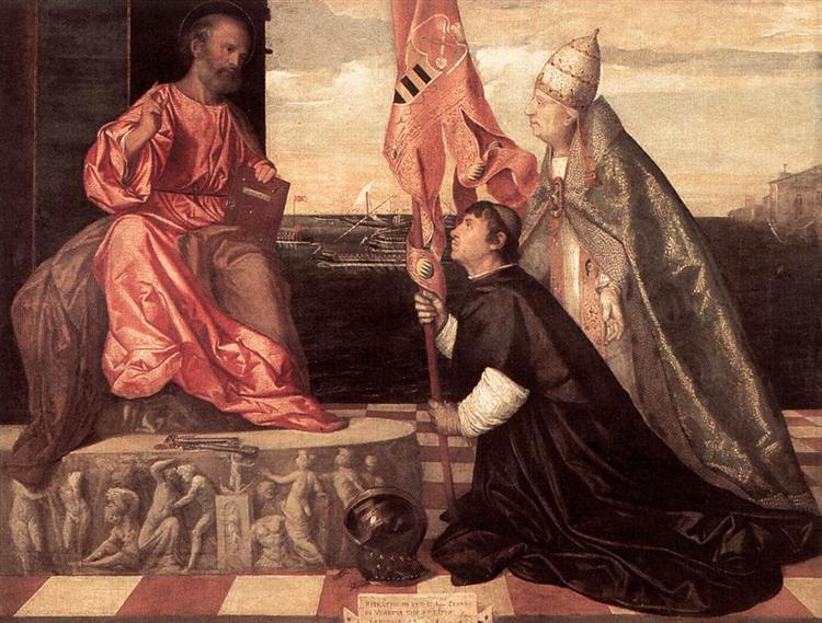 Pope Alexander IV Presenting Jacopo Pesaro to St Peter by Titian
