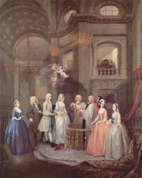 The Wedding of Stephen Beckingham and Mary Cox by William Hogarth at The Metropolitan Museum of Art